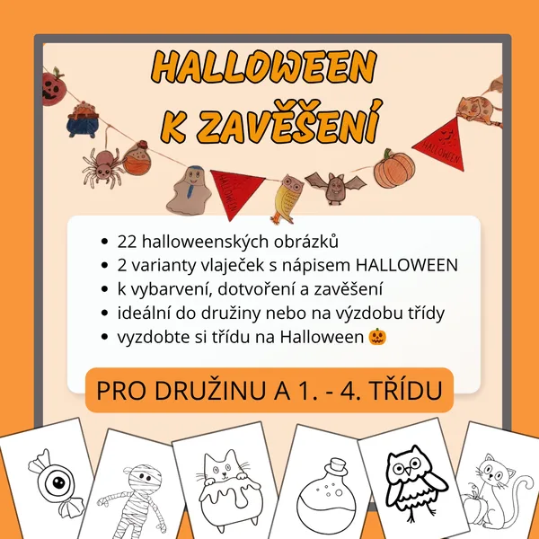Halloween k zavěšení - halloweenská girlanda 1