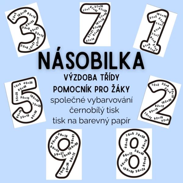 Násobilka - výzdoba třídy 1
