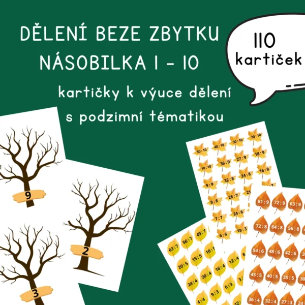 Dělení beze zbytku - podzimní stromy 1