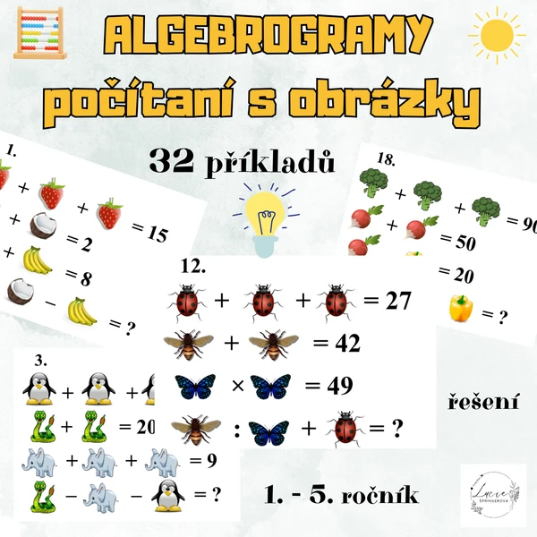 ALGEBROGRAMY - počítání s obrázky  1