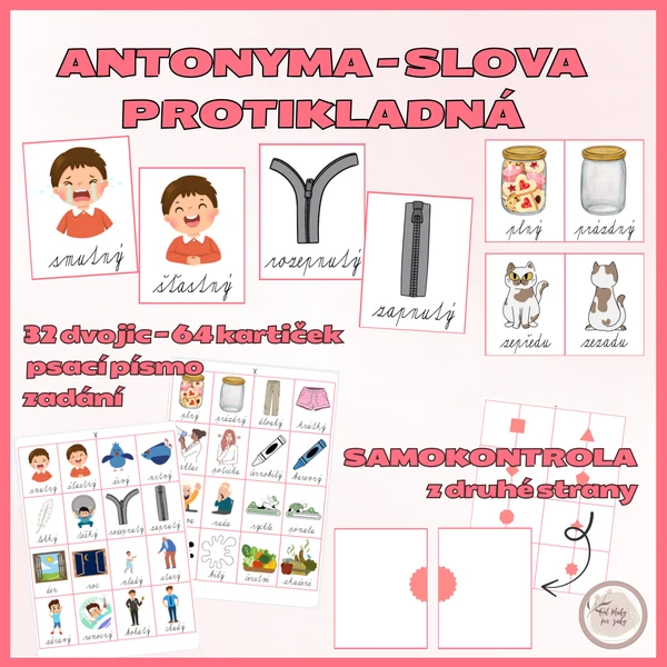 Antonyma (slova protikladná) - hledání dvojic 1