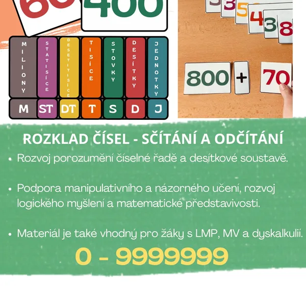 ROZKLAD ČÍSEL, POMOCNÍK NA SČÍTÁNÍ A ODČÍTÁNÍ 1