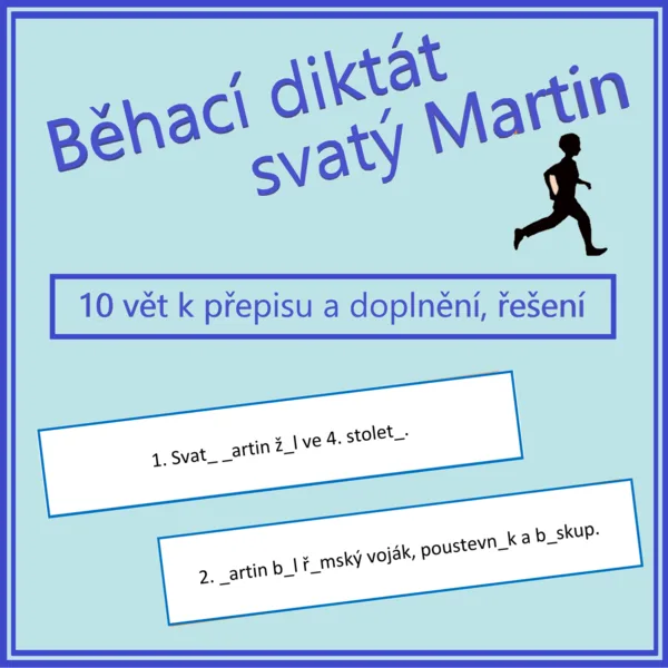 Běhací diktát - svatý Martin 1