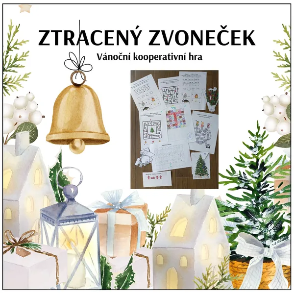 Vánoční kooperativní hra (Vánoční únikovka) ZTRACENÝ ZVONEČEK - pro MŠ 1