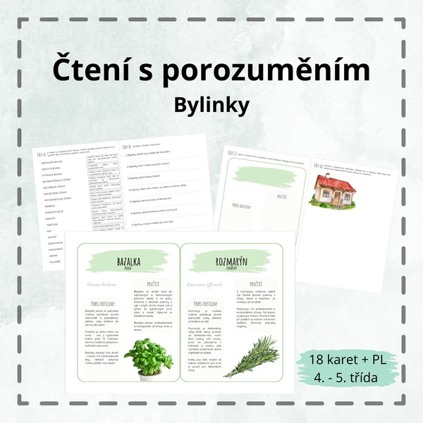 Čtení s porozuměním - Bylinky 1