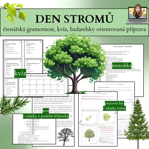 Den stromů - čtenářská gramotnost, badatelství, kvíz 1