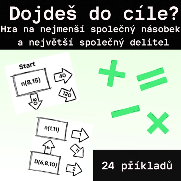 Hra - "Dojdeš do cíle?" - nejmenší společný násobek a největší společný dělitel 1