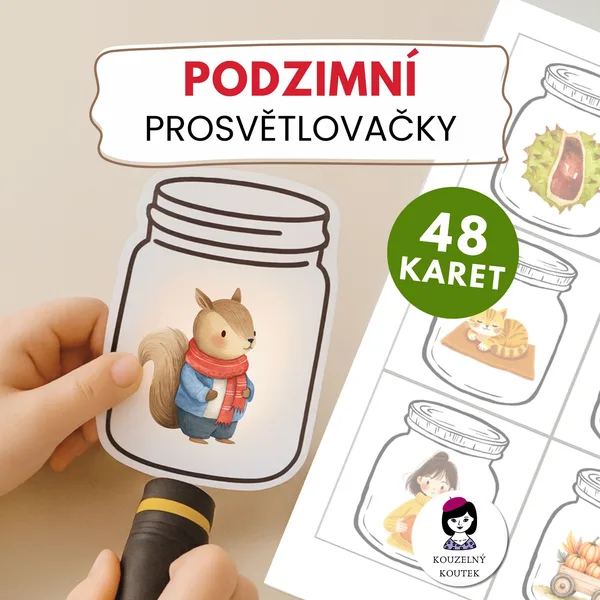 Prosvětlovací obrázky | podzimní prosvětlovačky | podzim | stíny | stínohrátky 1