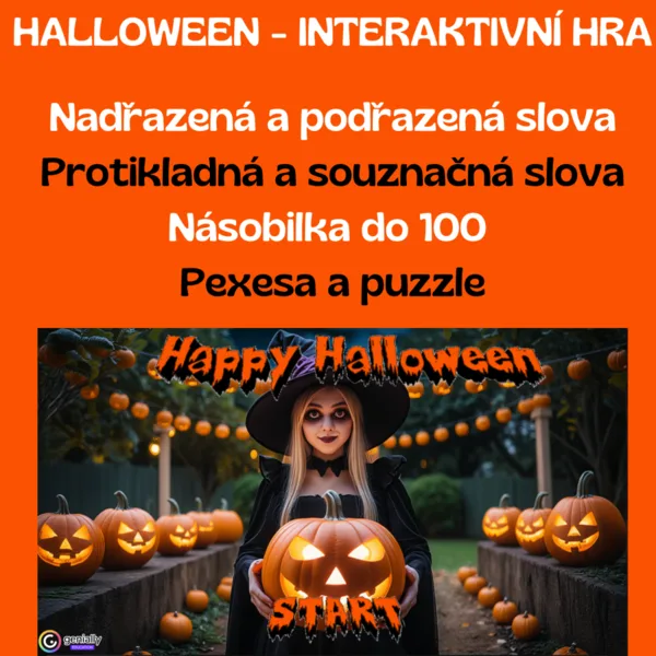 Halloween - interaktivní hra pro 4. - 5. ročníky 1