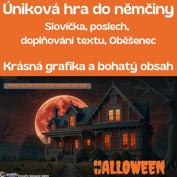 Halloween - interaktivní úniková hra do německého jazyka 1