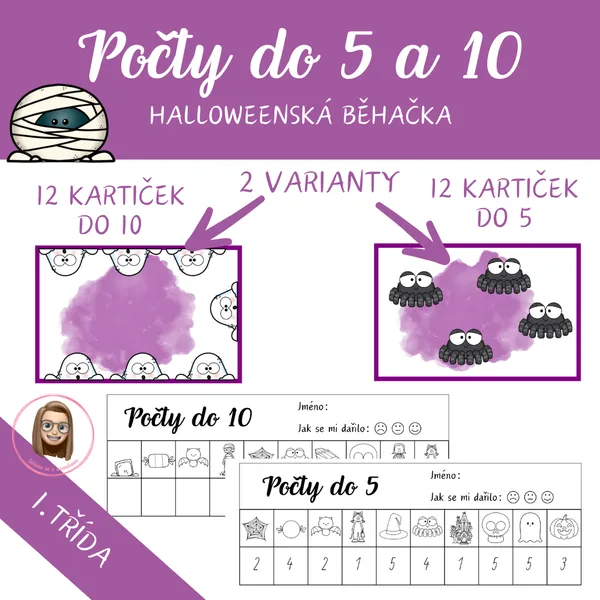 Halloween - počty do 5 a 10 1
