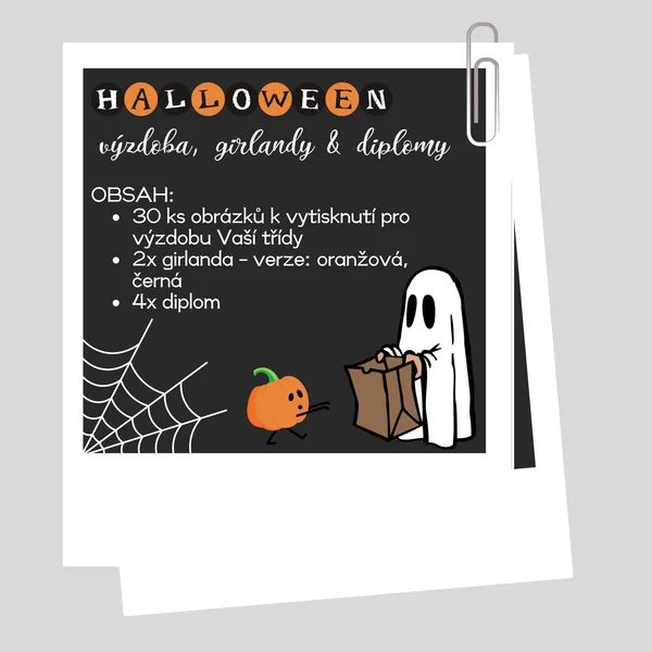 Halloween - výzdoba, girlandy & diplomy 1