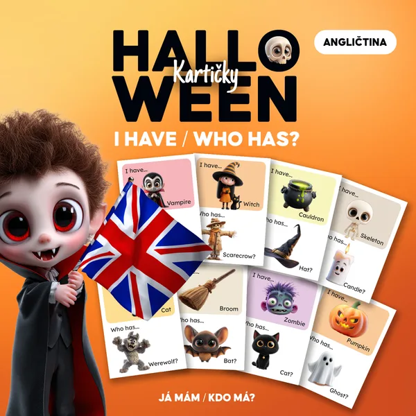🎃 Halloween kartičky – I HAVE / WHO HAS? 1