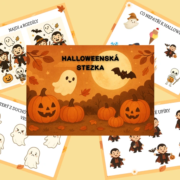 Halloweenská stezka s omalovánkami 1