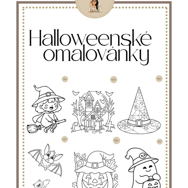 Halloweenské omalovánky 1