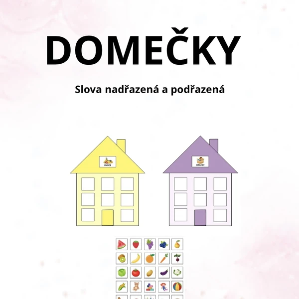 Domečky slova nadřazená a podřazená  1
