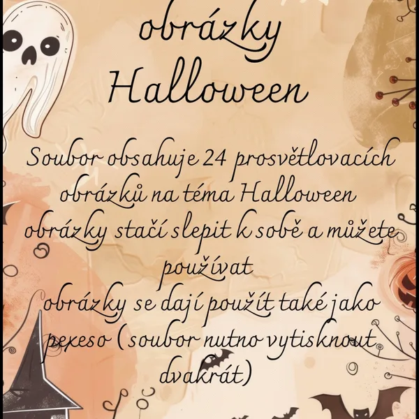 Halloween prosvětlovací obrázky  1