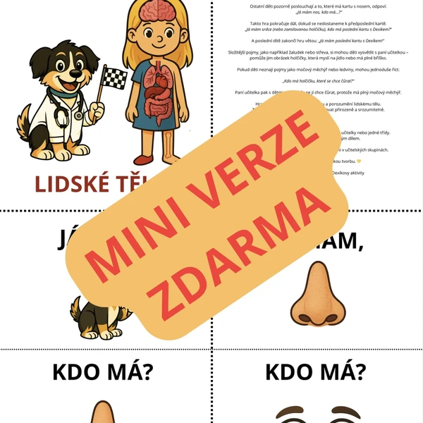 Já mám, kdo má? – Lidské tělo (mini verze zdarma) 1