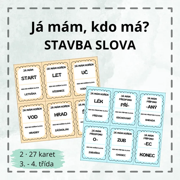Já mám, kdo má? - stavba slova 1