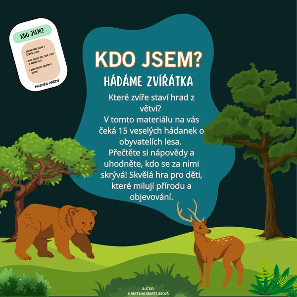 Kdo jsem? - Hra s lesními zvířátky 1