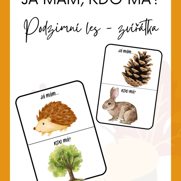 Já mám, kdo má? Podzimní les - zvířátka 1