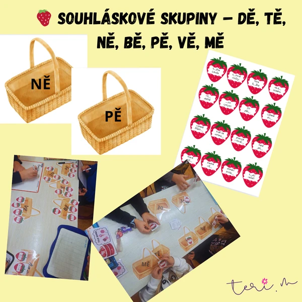 Souhláskové skupiny – dě, tě, ně, bě, pě, vě, mě 1