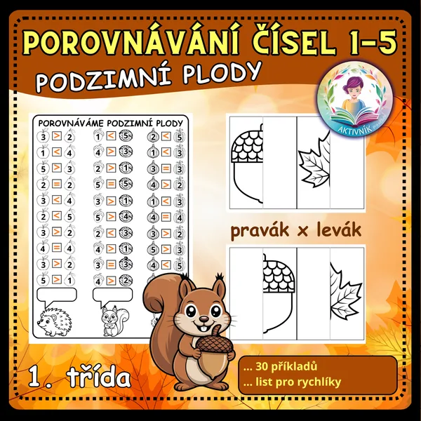 POROVNÁVÁNÍ DO 5 - podzimní plody 1