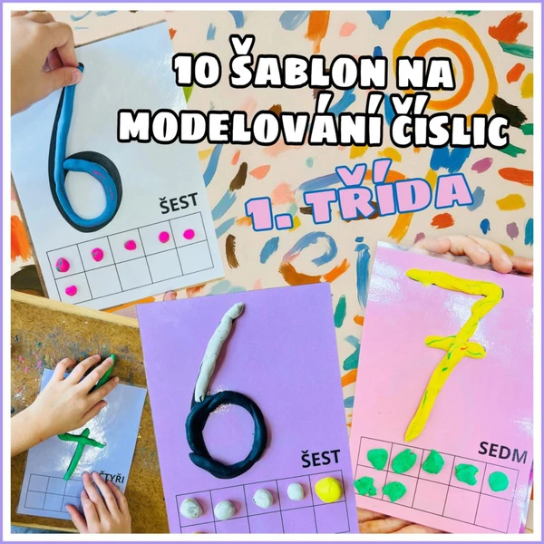 10 šablon na modelování číslic 1