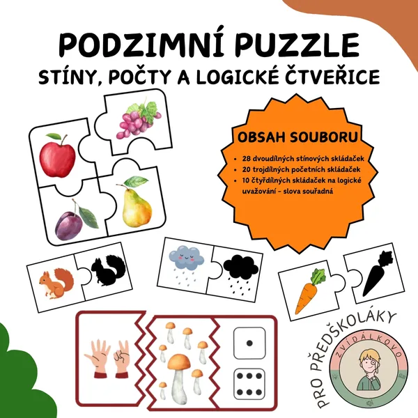 Podzimní skládačky - stíny, počty a logické uvažování  1