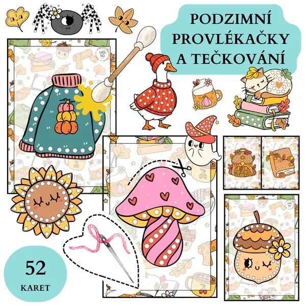 Podzimní provlékačky a tečkování 1