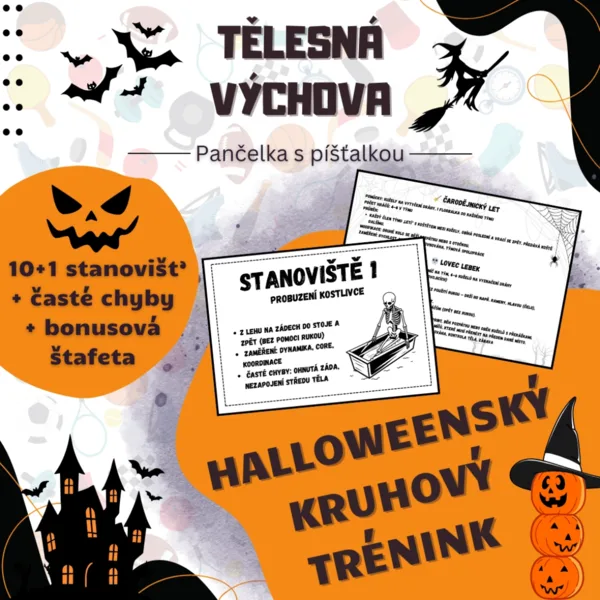 Halloweenský kruhový trénink do hodin TV 1