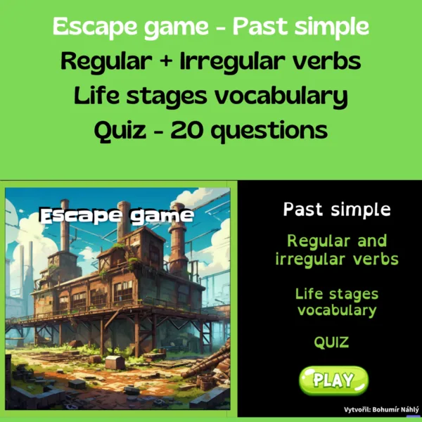 Past simple, life stages, - úniková hra 1