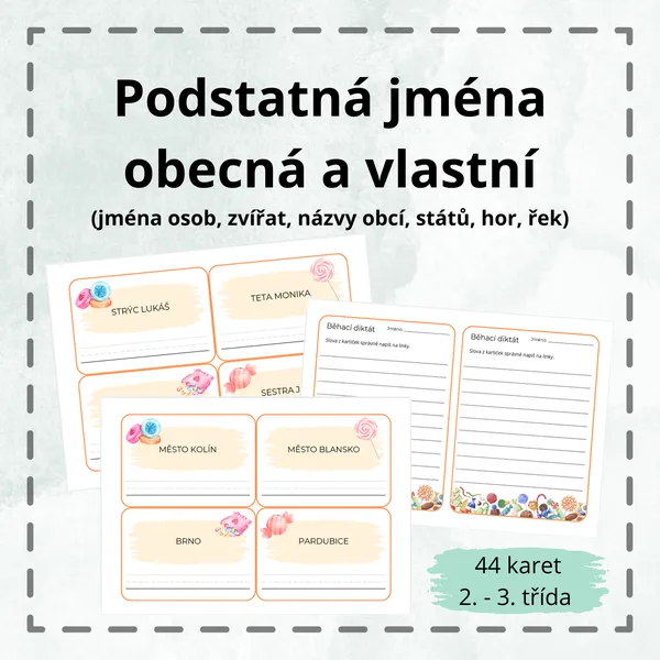 Podstatná jména obecná a vlastní 1