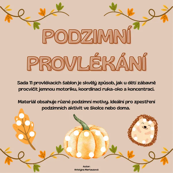 Podzimní provlékací obrázky 1