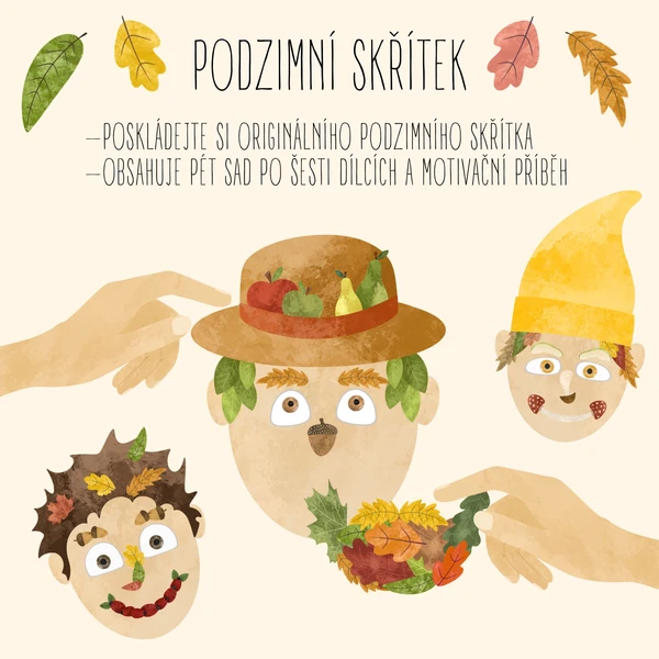Podzimní skřítek- skládání podle počtu 1