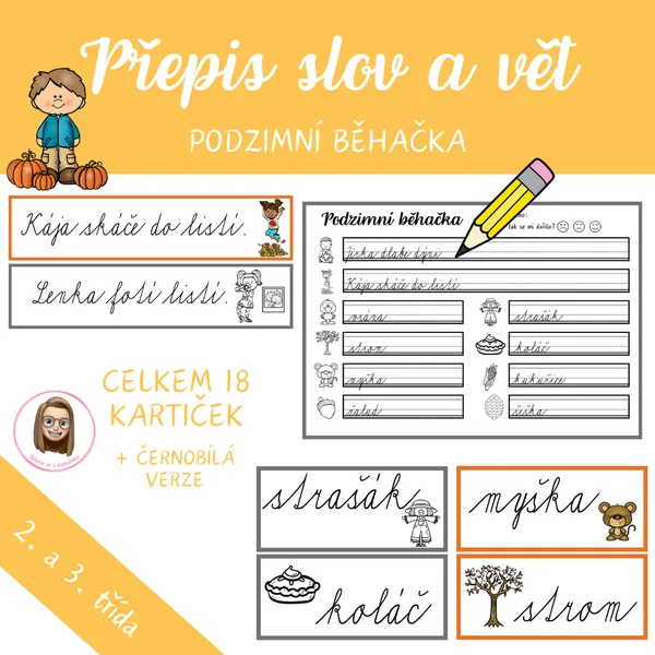 Běhačka - přepis slov a vět 1