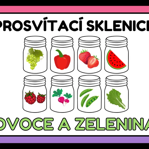 Prosvítací sklenice - Ovoce a zelenina 1