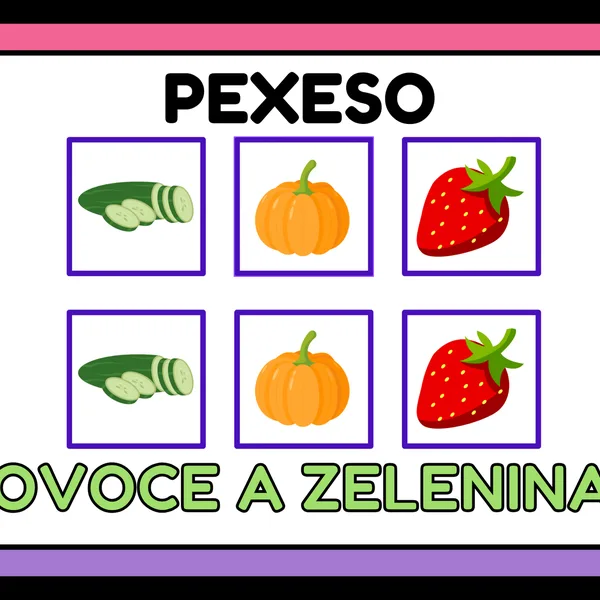 Pexeso - Ovoce a zelenina 1
