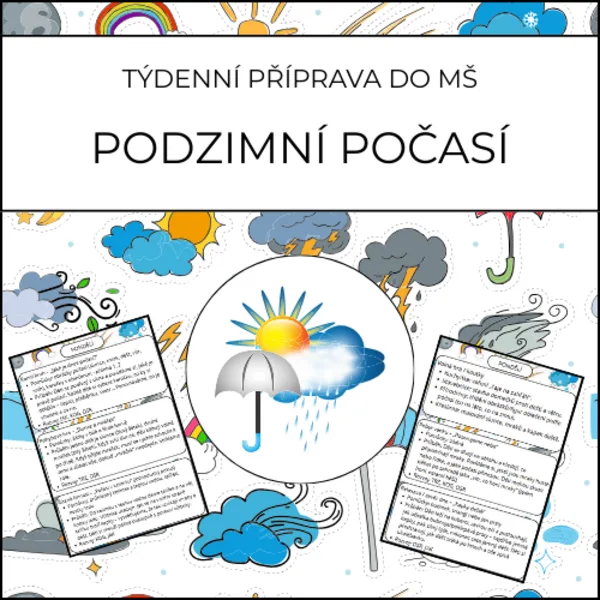 Podzimní počasí: týdenní příprava do MŠ 1
