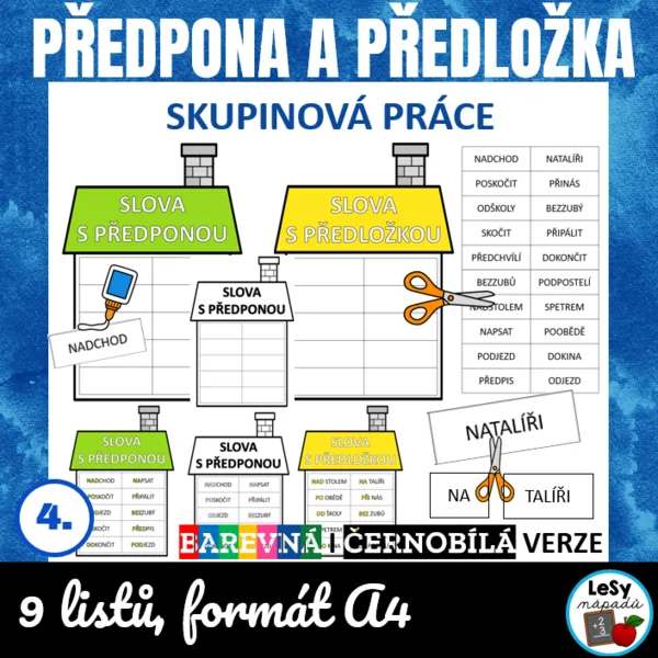 Předpona a předložka - skupinová práce 1