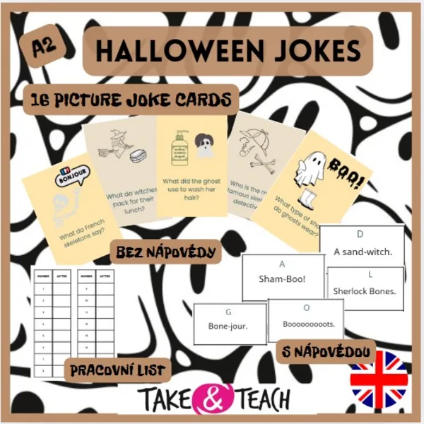 HALLOWEEN JOKES - reading and speaking cards 1