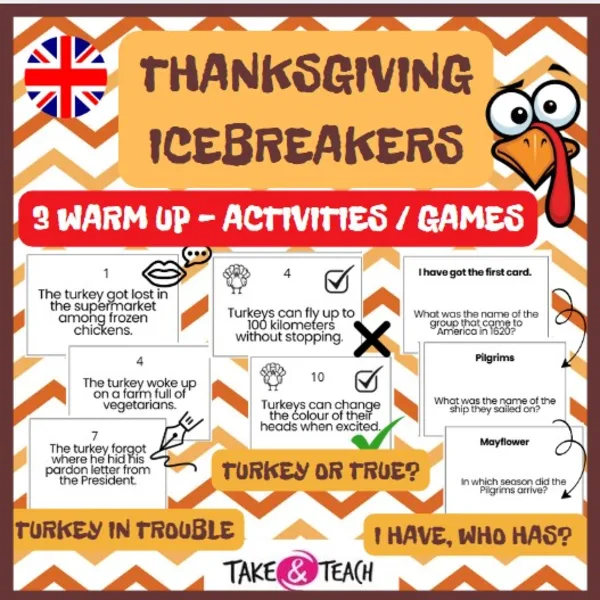 THANKSGIVING - 3 WARM UP ICEBREAKERS 1