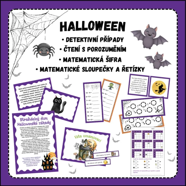 Halloweenské aktivity - český jazyk a matematika 1