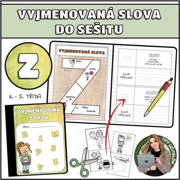 Vyjmenovaná slova do sešitu - Z 1