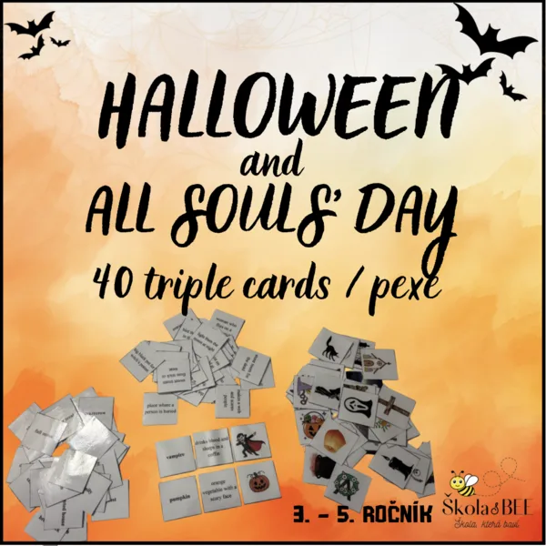 🎃🕯️ Halloween & Dušičky – anglické pexeso (40 trojic) 👻 1