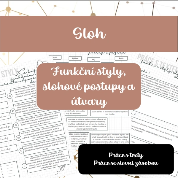 Sloh: Funkční styly, slohové postupy, slohové útvary 1
