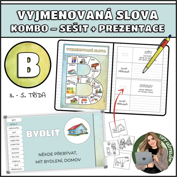 Vyjmenovaná slova po B - do sešitu + prezentace (set) 1