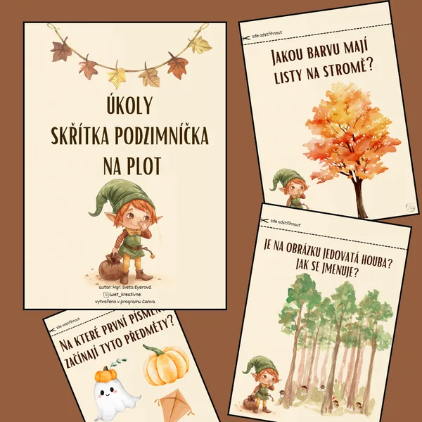 ÚKOLY NA PLOT - skřítek Podzimníček 1