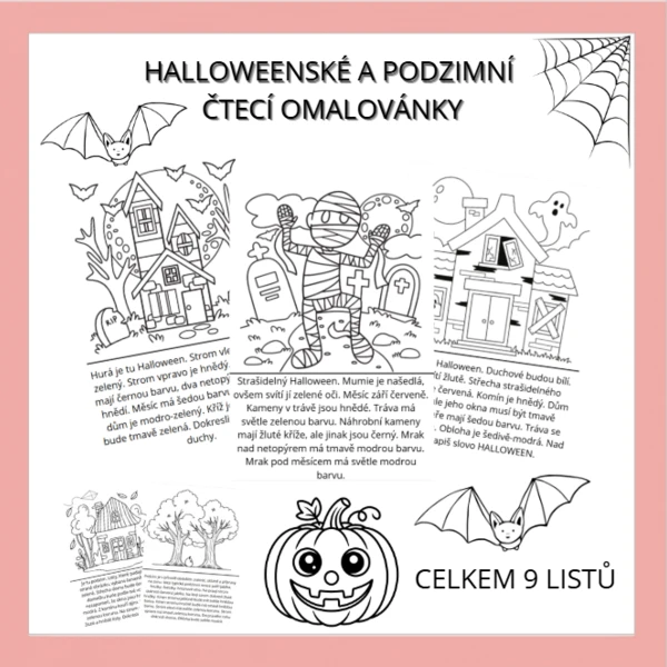 Čtecí omalovánky: Halloween a podzim 1