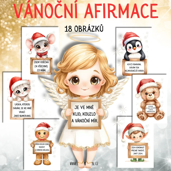 Vánoční afirmační karty - Vánoční výzdoba 1